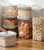 Mersa Storage Jars Airtight Transparent Containers, Small, Medium, and Large - Pack of 3 - Image 4