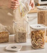 Mersa Storage Jars Airtight Transparent Containers, Small, Medium, and Large - Pack of 3 - Image 6