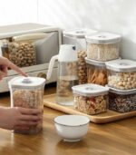 Mersa Storage Jars Airtight Transparent Containers, Small, Medium, and Large - Pack of 3 - Image 8
