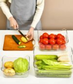 Mersa Fridge Bins Organizer With Handles Size M Set of 4 - Image 3