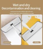 Mersa Household Flat 350 ML Hot Water Spray Mop With 4 Pcs Microfiber Cloth Head - Image 6